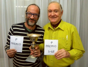 Pablo Colombo Berra, campeón Senior, y Abel Quercia, campeón Supersenior