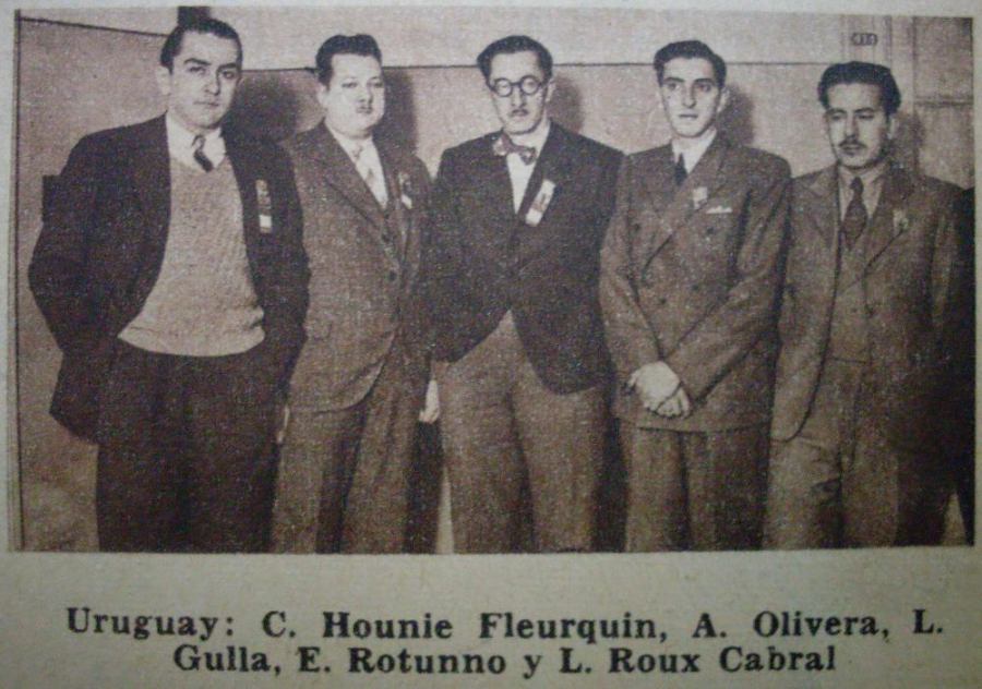Uruguay: Carlos Hounie Fleurquin, Alfredo Olivera, Luis Alberto Gulla, Ernesto Rotunno, Luis Roux Cabral